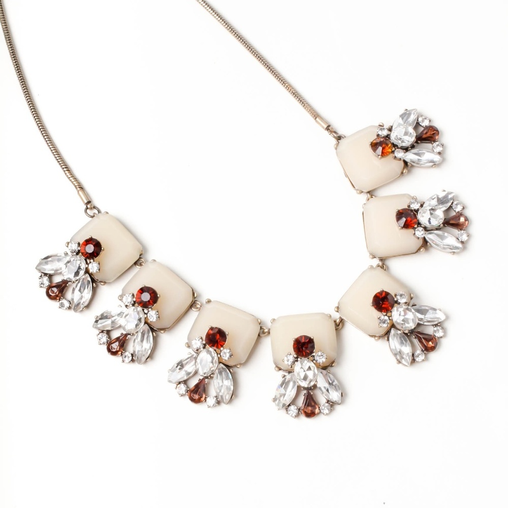 jcrew nude stone statement necklace